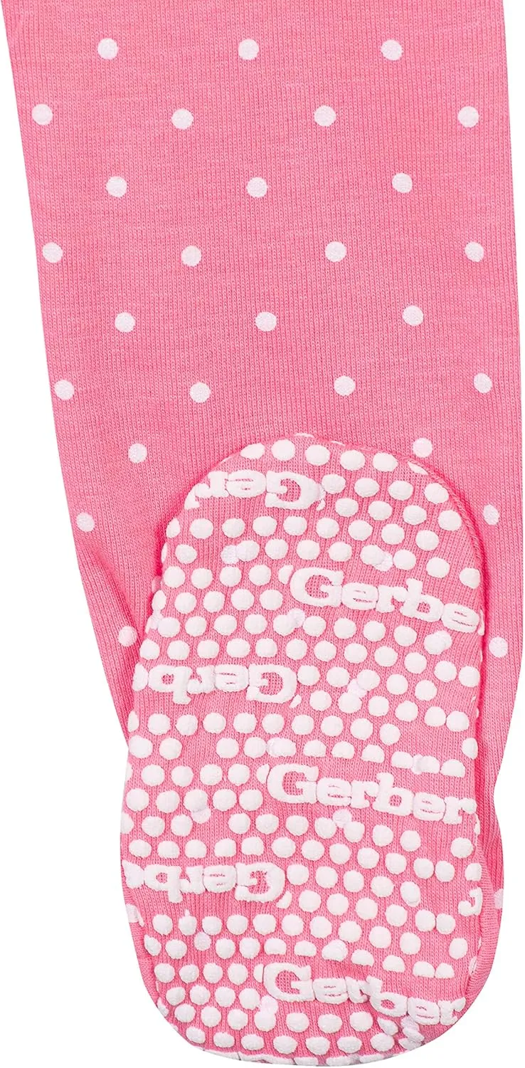 Gerber Baby Girls' 2-Pack Footed Pajamas