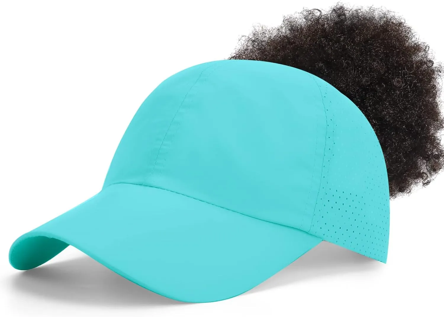 New Upgraded Women Backless Baseball Cap High Ponytail Snapback Curl Caps Adjustable High Messy Bun Ponycap
