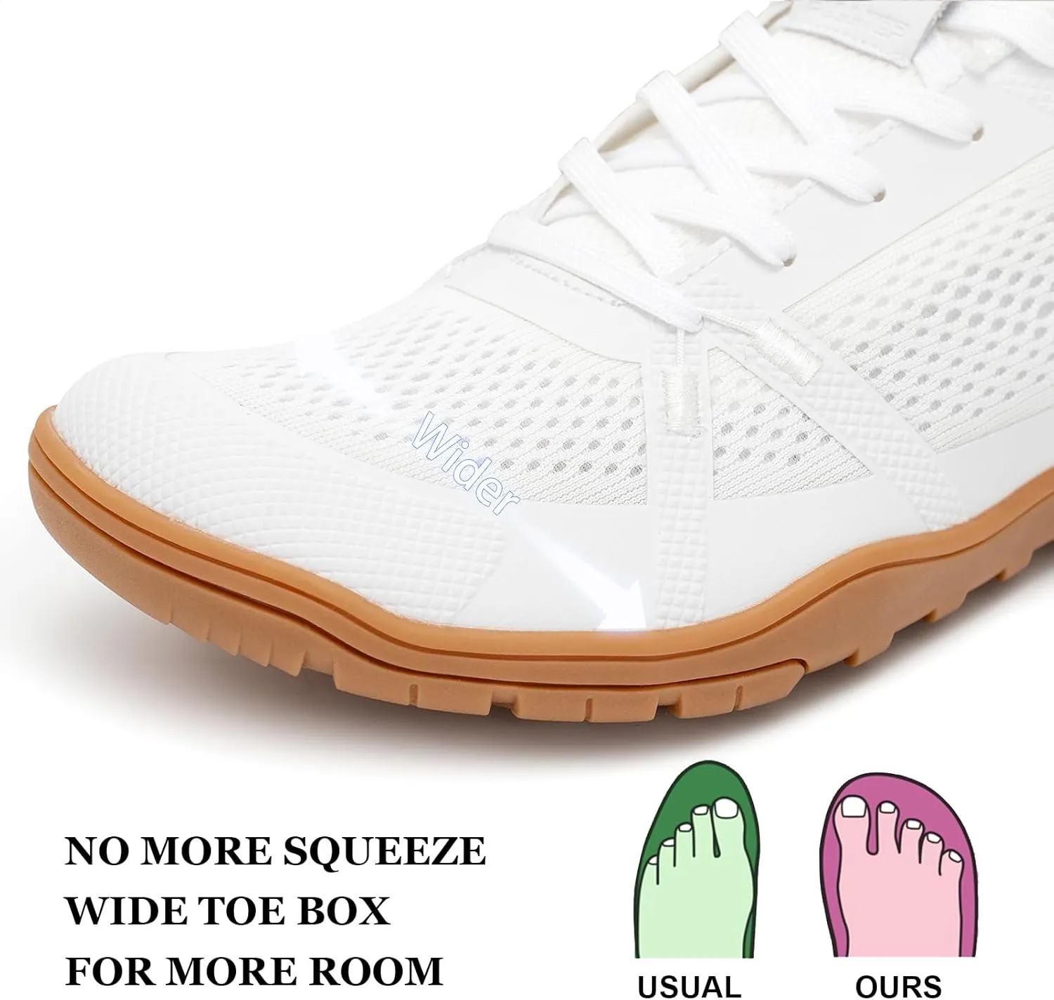 Pulltop Barefoot Trail Running Shoes for Men - Wide Toe Box | Zero Drop Sole | Minimalist Cross-Training Shoes