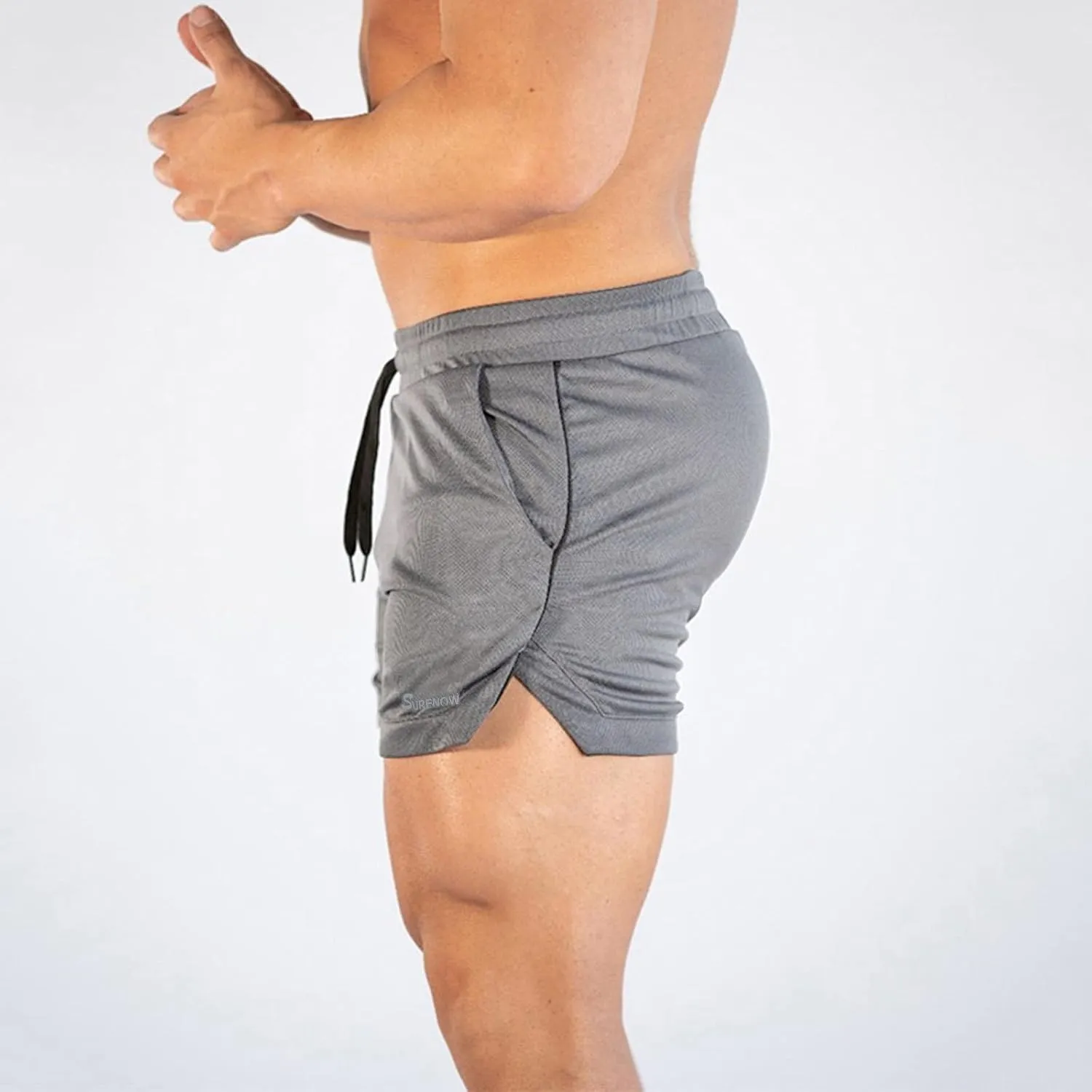 Surenow Mens Running Gym Shorts 3 Inch Breathable Lightweight Athletic Sport Shorts Training Workout Shorts with Pockets